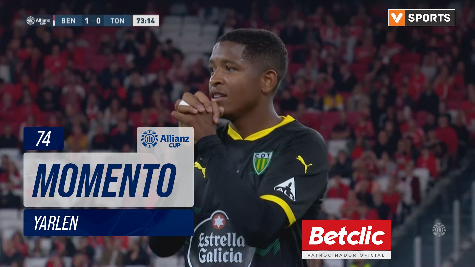 Tondela, Jogada, Yarlen aos 74'
