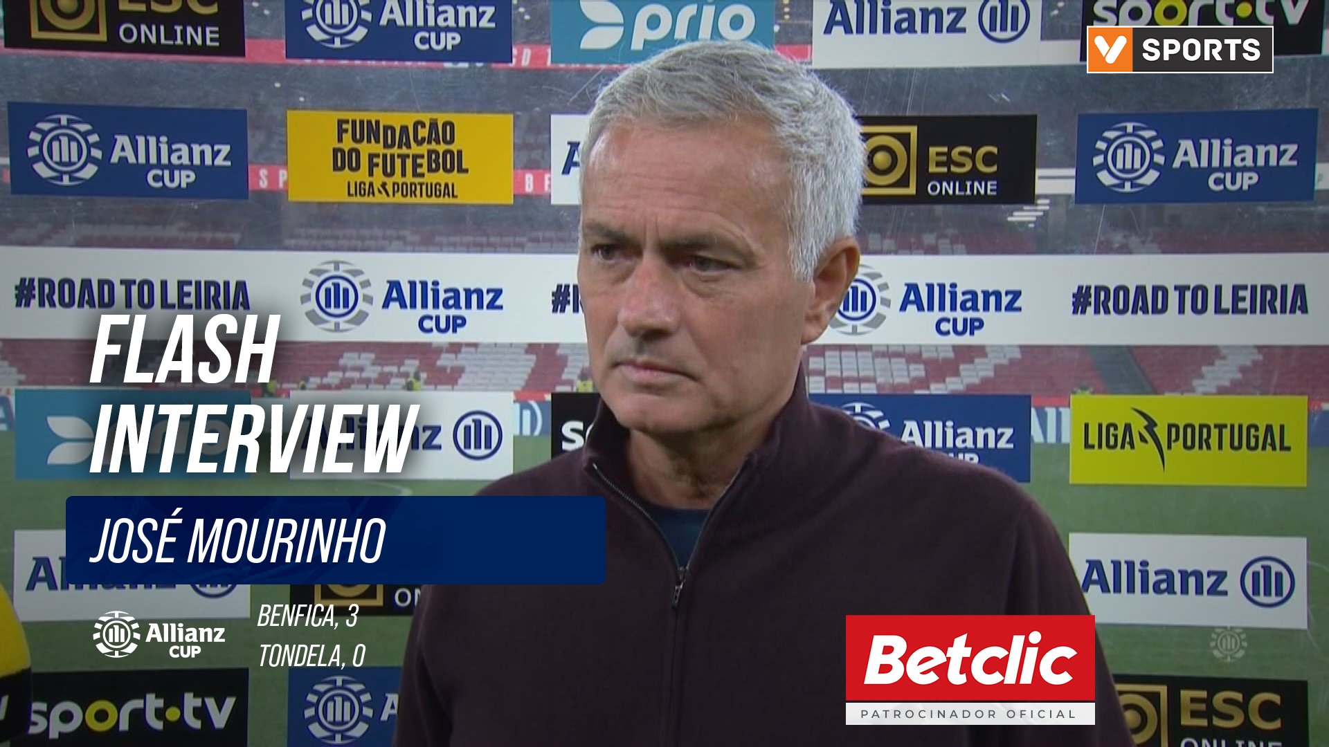 Taça da Liga (Quartos de final) | Benfica 3-0 Tondela: Flash Interview José Mourinho